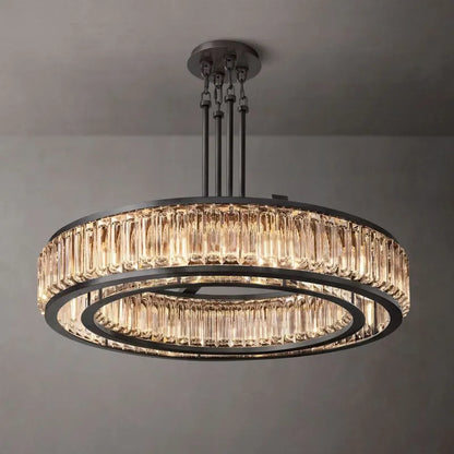 Maurier Angular Layers Round Chandelier 48"