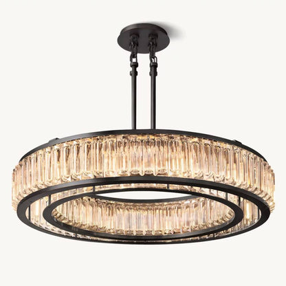 Maurier Angular Layers Round Chandelier 48"