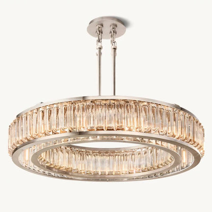 Maurier Angular Layers Round Chandelier 48"