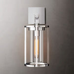 Petrus Structured Glass Round Wall Sconce