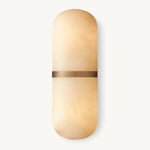 Halver Alabaster Panel Pill Wall Sconce