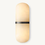 Halver Alabaster Panel Pill Wall Sconce