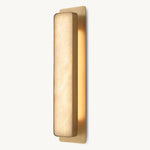 Halver Alabaster Panel Linear Wall Sconce