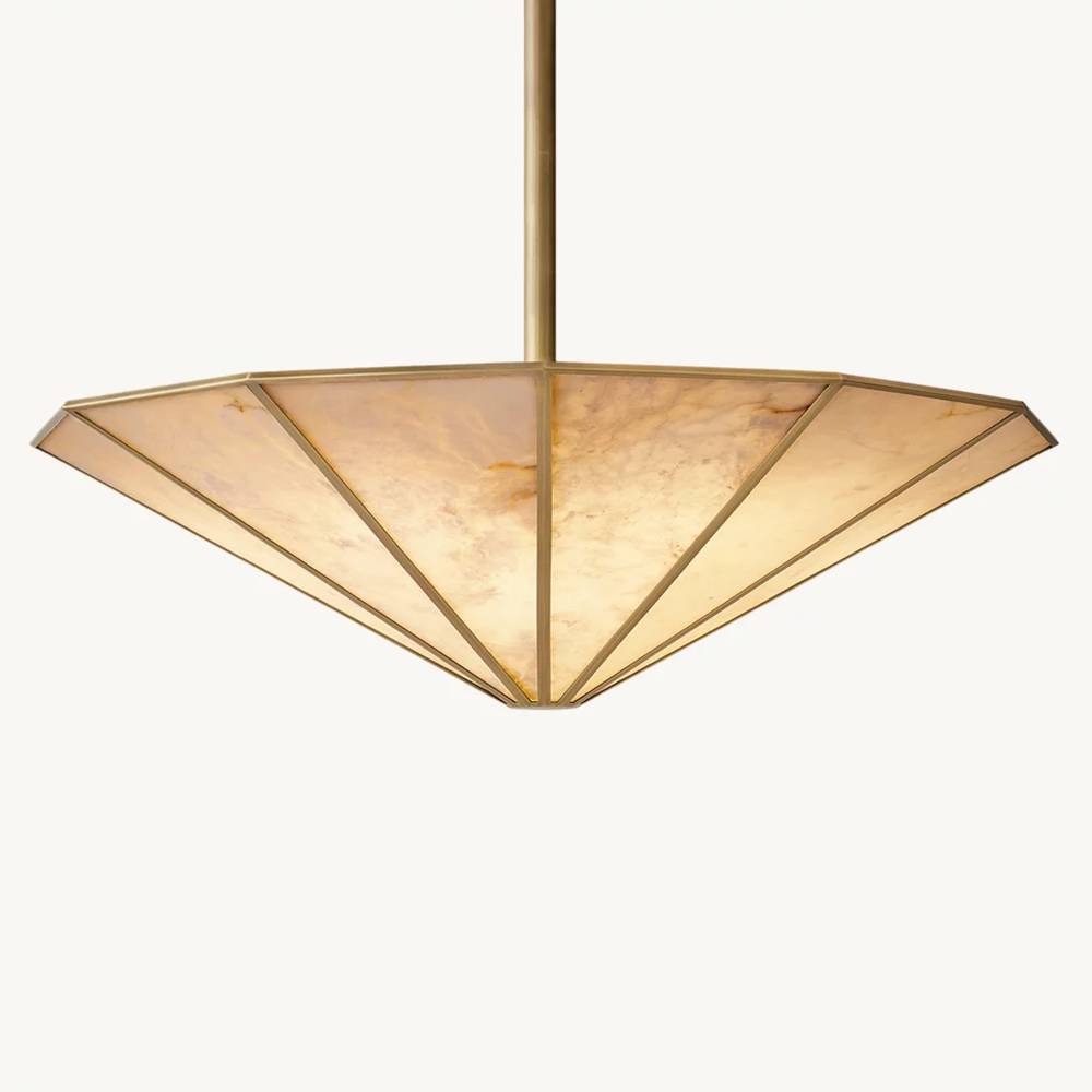Lucette Alabaster Vein Round Chandelier 36"