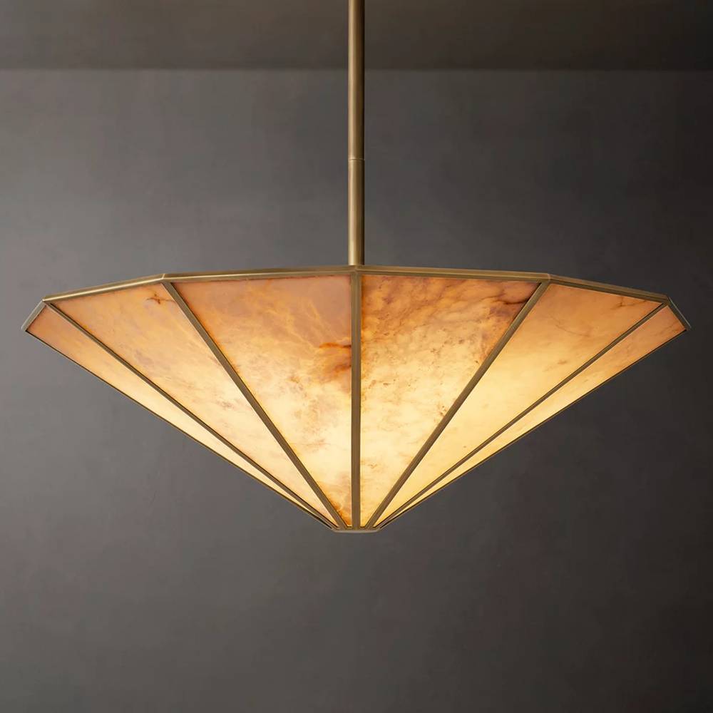 Lucette Alabaster Vein Round Chandelier 48"