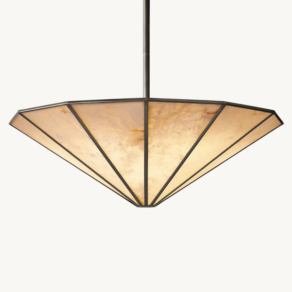 Lucette Alabaster Vein Round Chandelier 48"