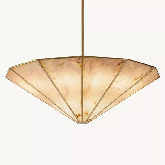 Lucette Alabaster Vein Round Chandelier 60"
