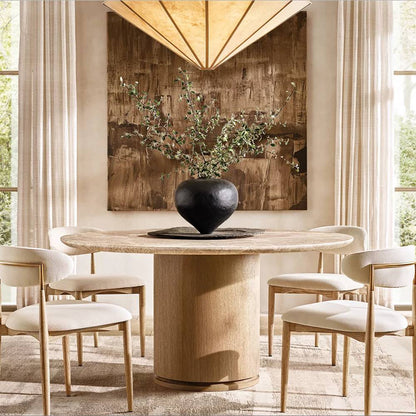 Lucette Alabaster Vein Round Chandelier 60"