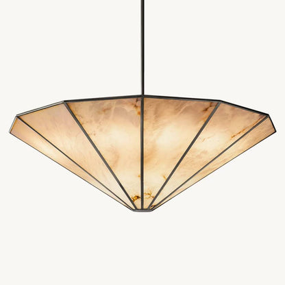 Lucette Alabaster Vein Round Chandelier 60"