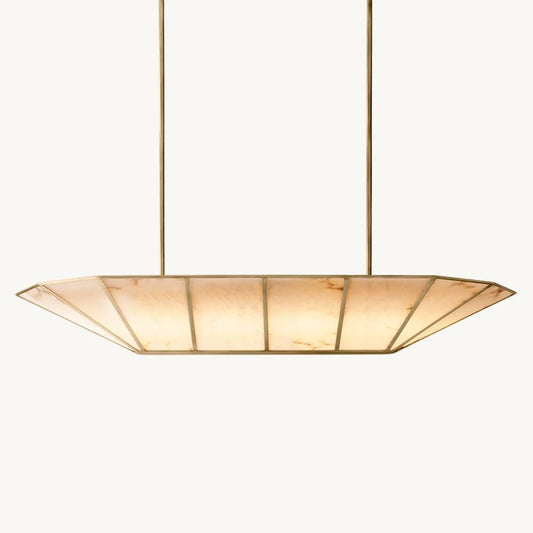 Lucette Alabaster Vein Linear Chandelier 52"