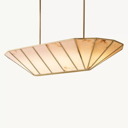 Lucette Alabaster Vein Linear Chandelier 74"