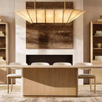 Lucette Alabaster Vein Linear Chandelier 74"