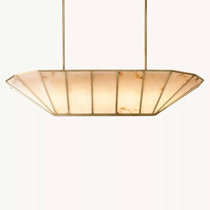 Lucette Alabaster Vein Linear Chandelier 74"