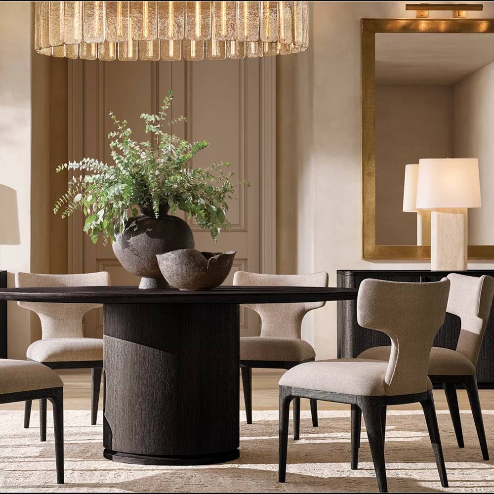 Calamette Striated Glass Round Chandelier 48"