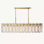 Calamette Striated Glass Rectangular Chandelier 72"