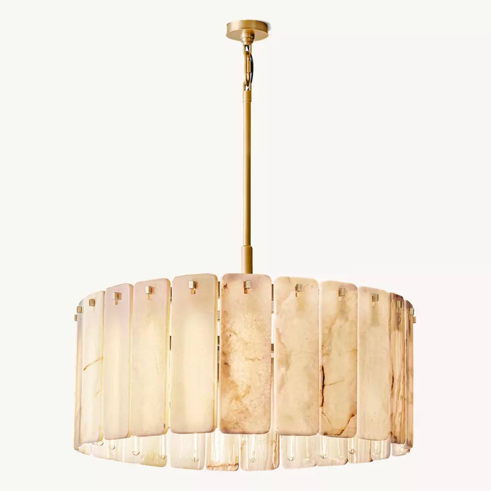 Calamette Striated Onyx Round Chandelier 36"