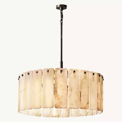 Calamette Striated Onyx Round Chandelier 36"