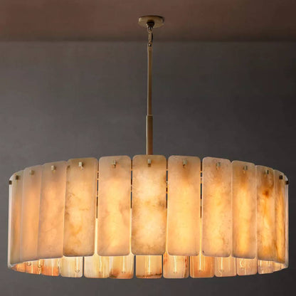 Calamette Striated Onyx Round Chandelier 48"