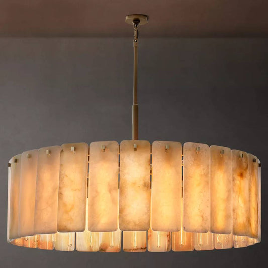 Calamette Striated Onyx Round Chandelier 48"