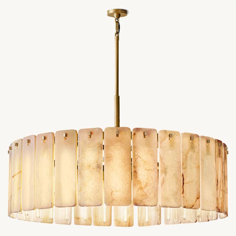 Calamette Striated Onyx Round Chandelier 48"