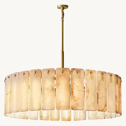 Calamette Striated Onyx Round Chandelier 48"