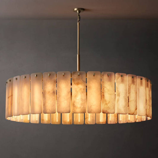 Calamette Striated Onyx Round Chandelier 60"