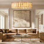 Calamette Striated Onyx Round Chandelier 36"