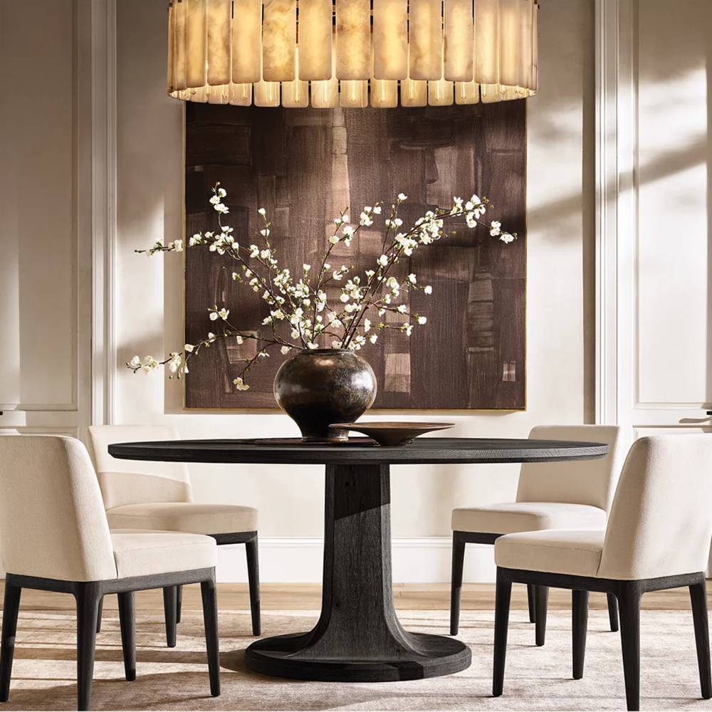 Calamette Striated Onyx Round Chandelier 36"