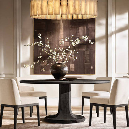 Calamette Striated Onyx Round Chandelier 36"