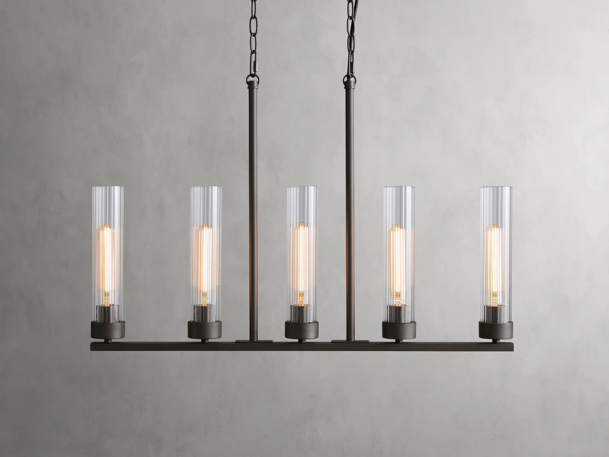 Andreas Modern Glass Linear Chandelier