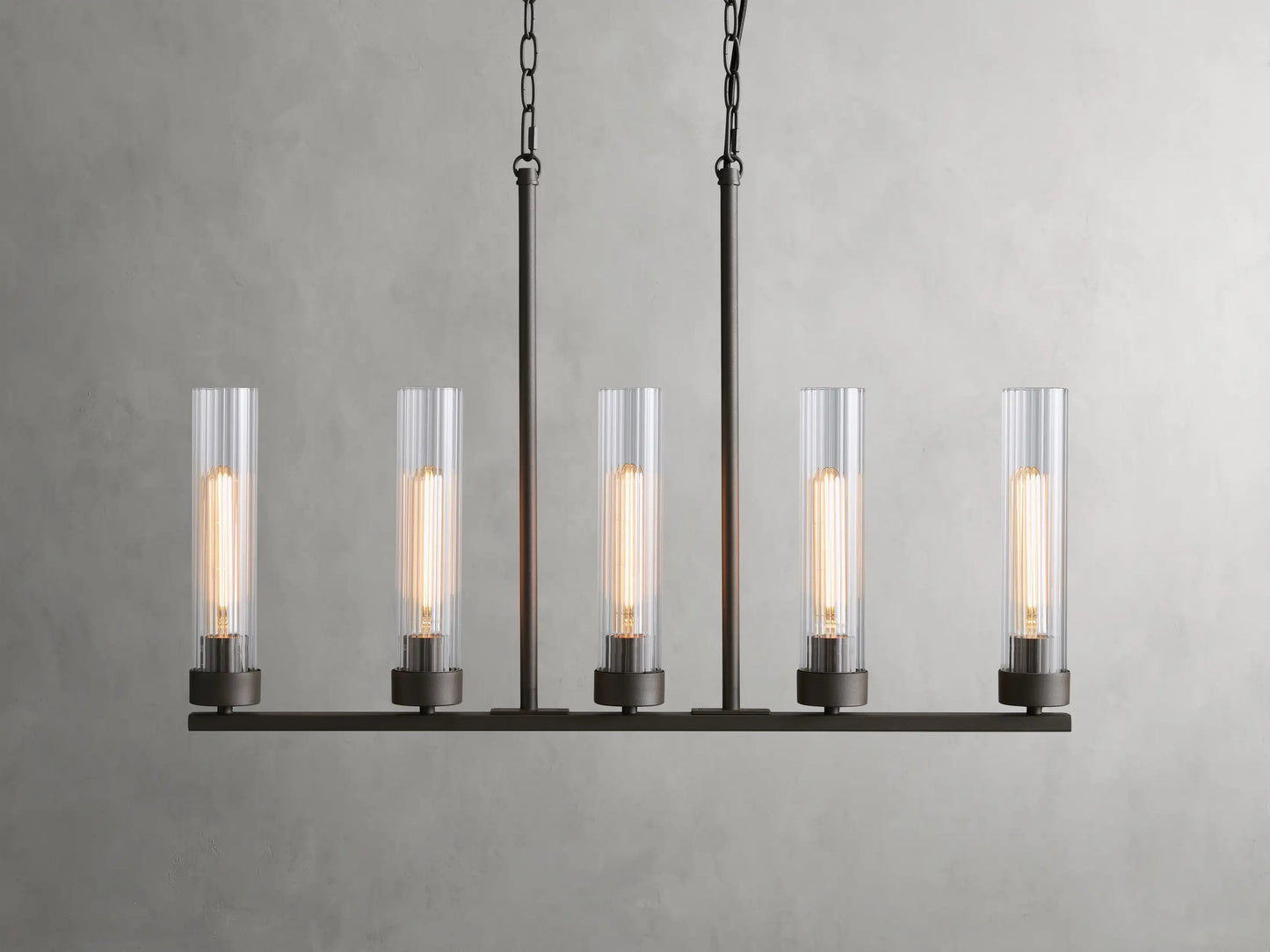 Andreas Modern Glass Linear Chandelier