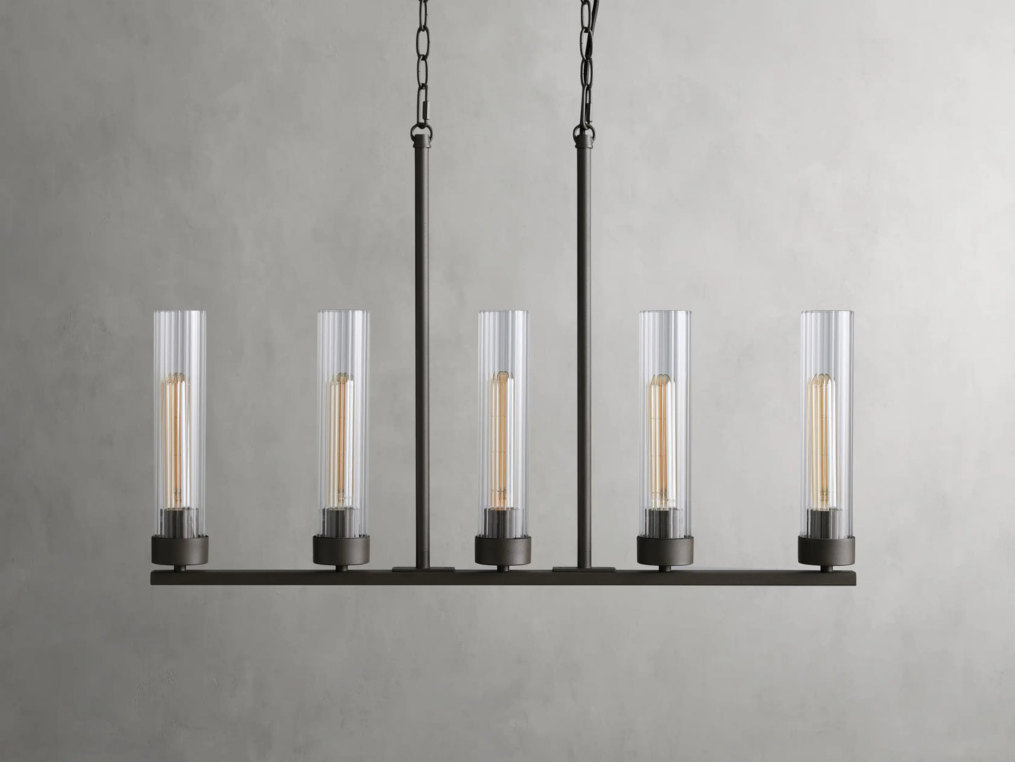 Andreas Modern Glass Linear Chandelier