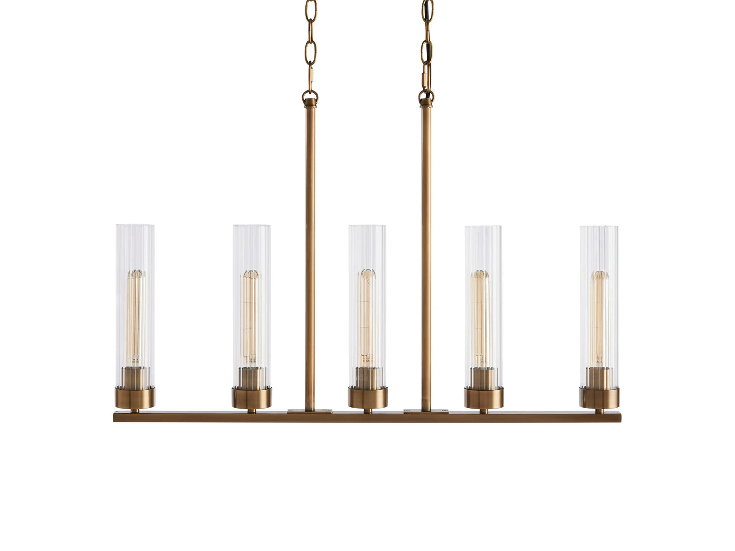 Andreas Modern Glass Linear Chandelier