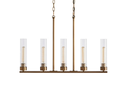 Andreas Modern Glass Linear Chandelier