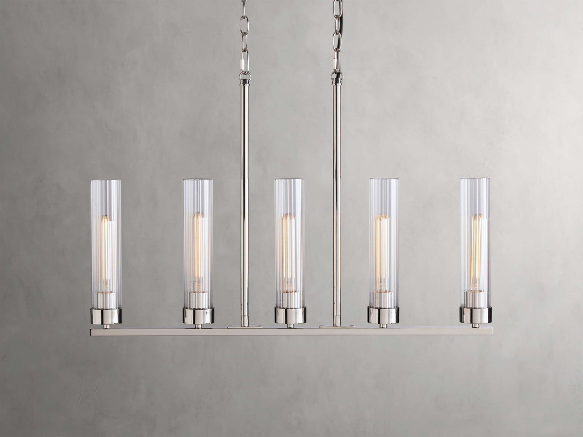 Andreas Modern Glass Linear Chandelier