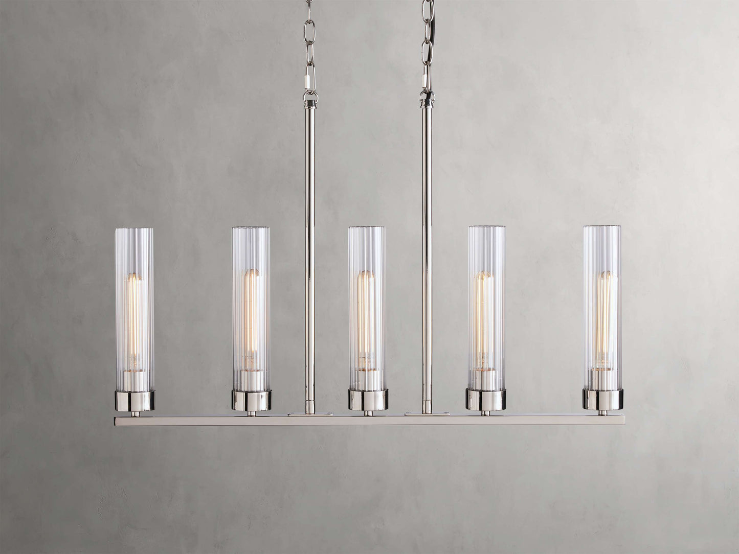 Andreas Modern Glass Linear Chandelier