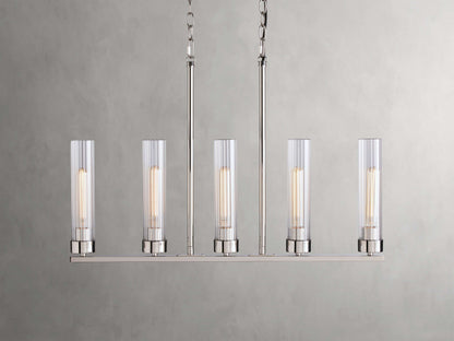 Andreas Modern Glass Linear Chandelier