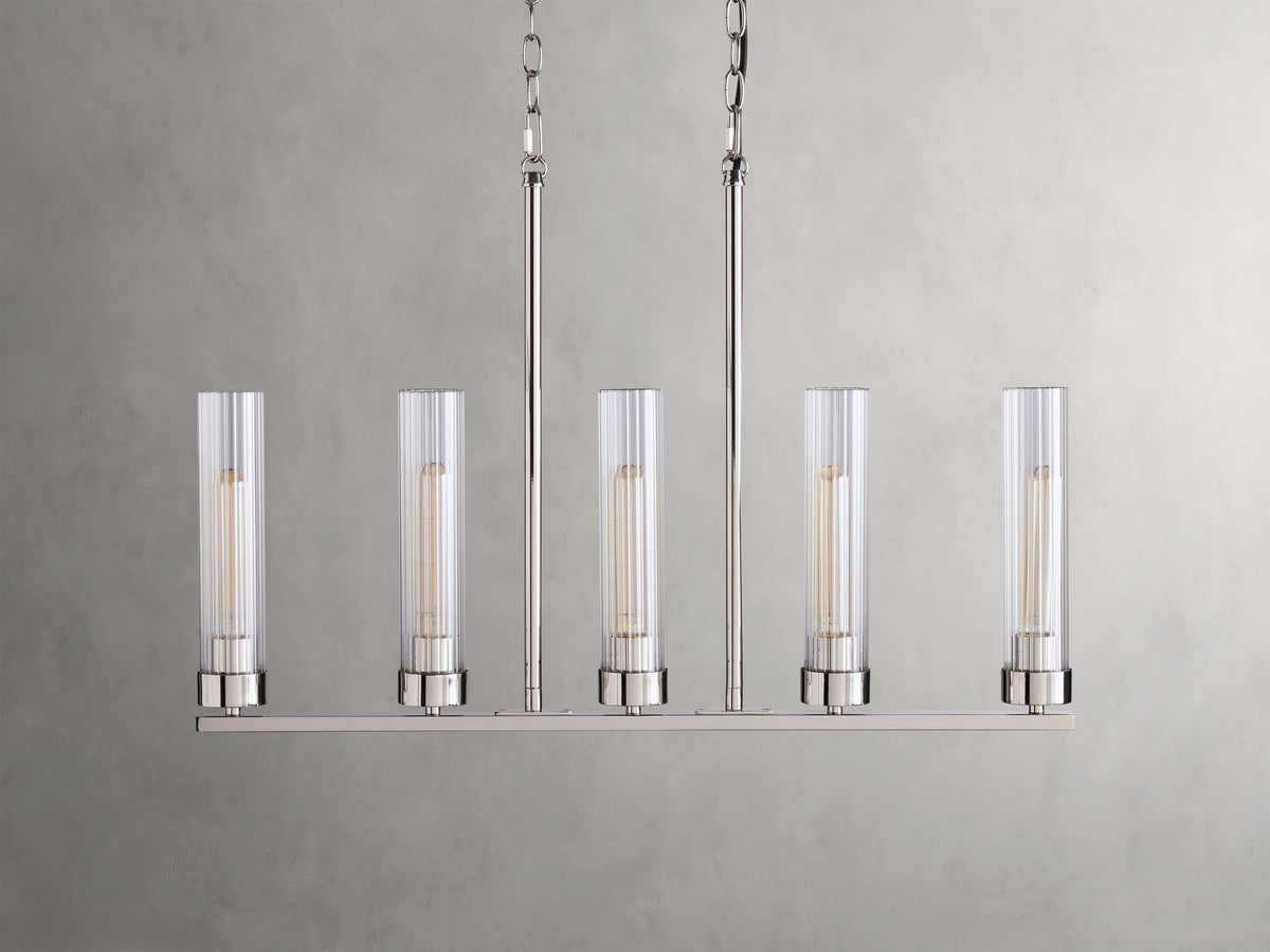 Andreas Modern Glass Linear Chandelier