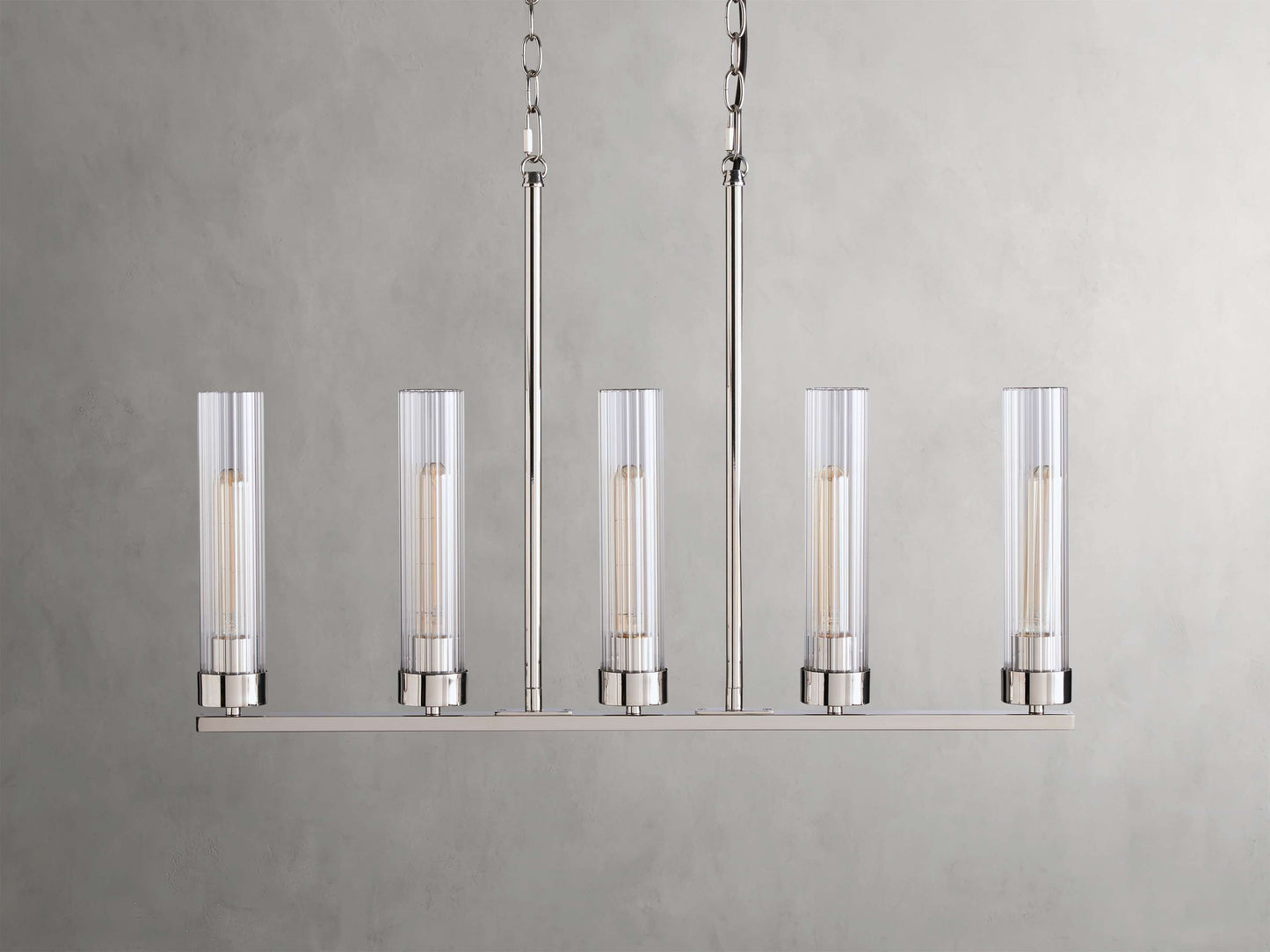 Andreas Modern Glass Linear Chandelier