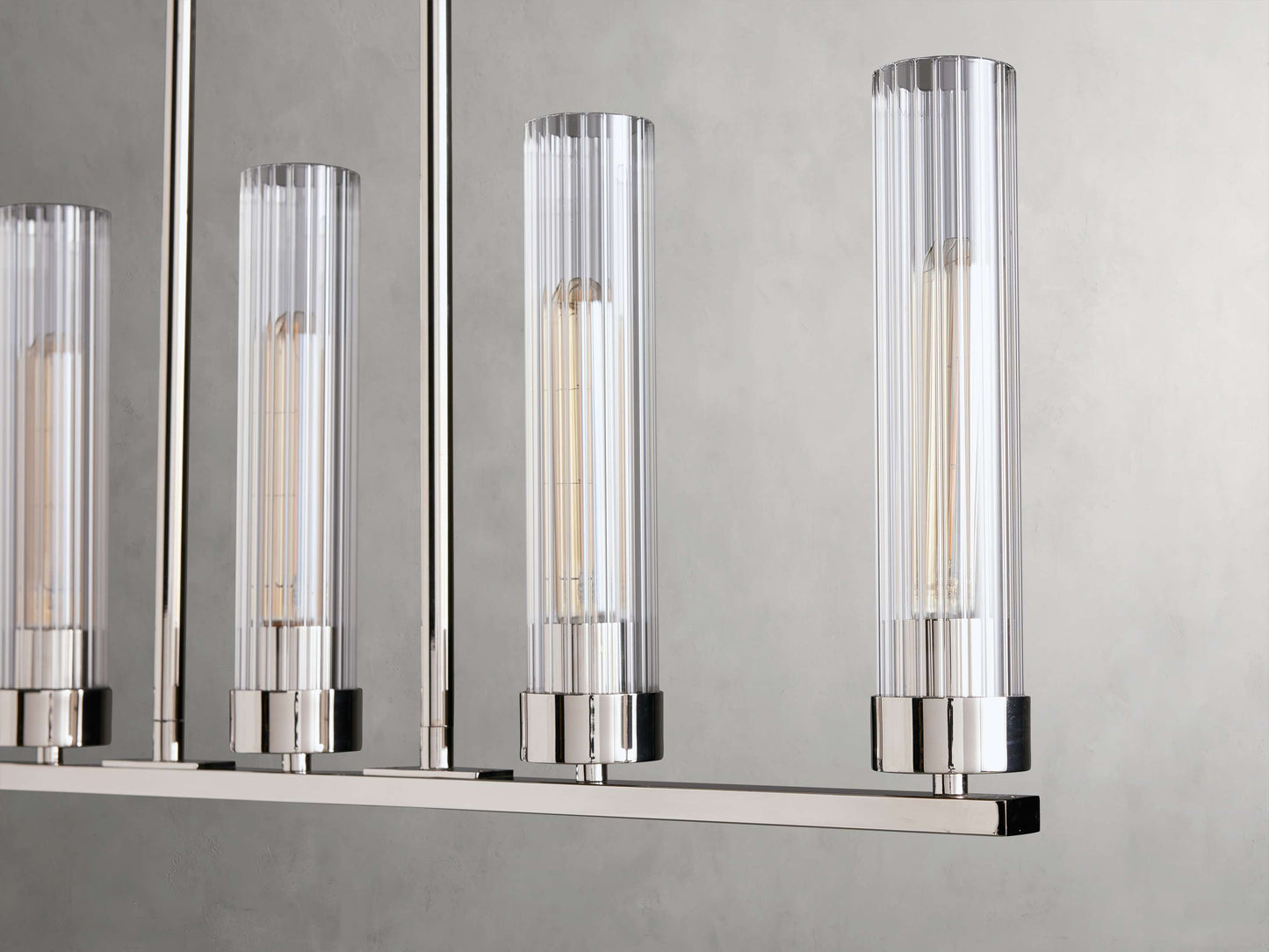 Andreas Modern Glass Linear Chandelier