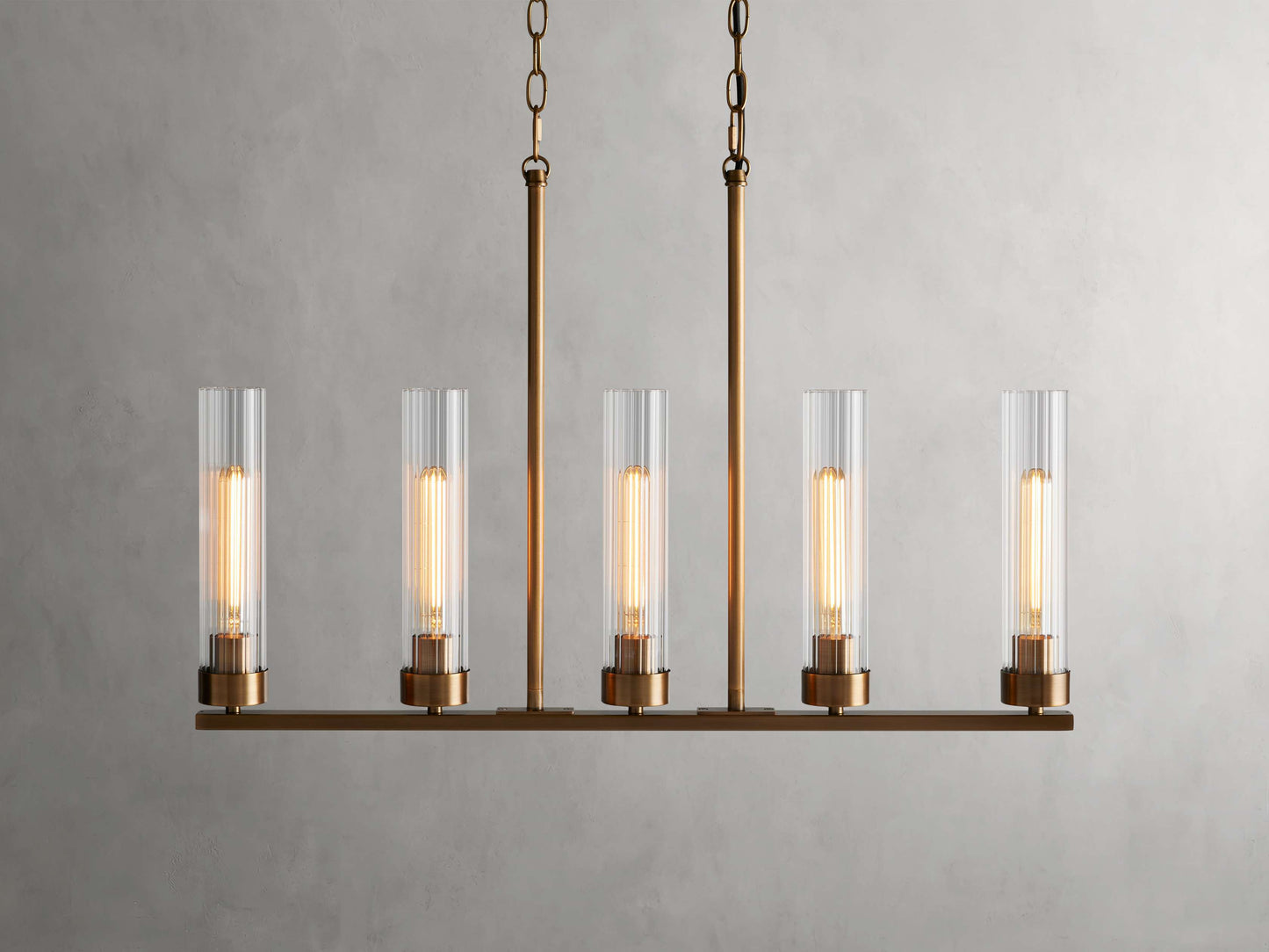 Andreas Modern Glass Linear Chandelier