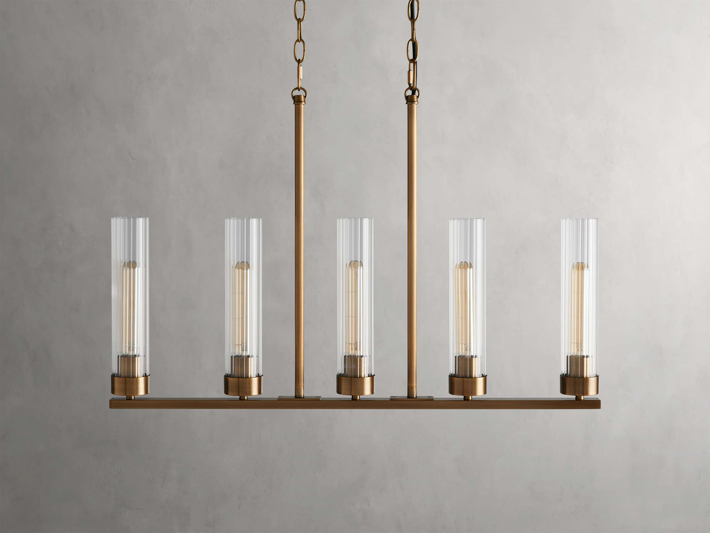 Andreas Modern Glass Linear Chandelier