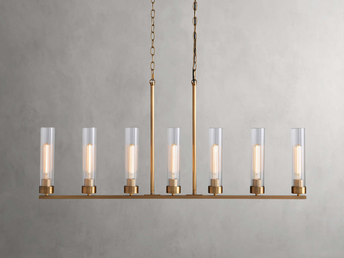 Andreas Modern Glass Linear Chandelier