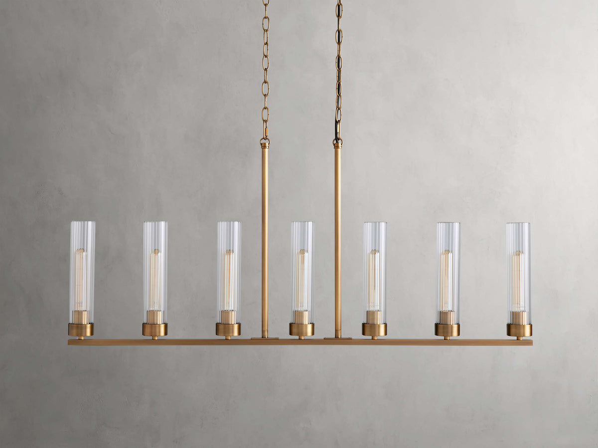 Andreas Modern Glass Linear Chandelier