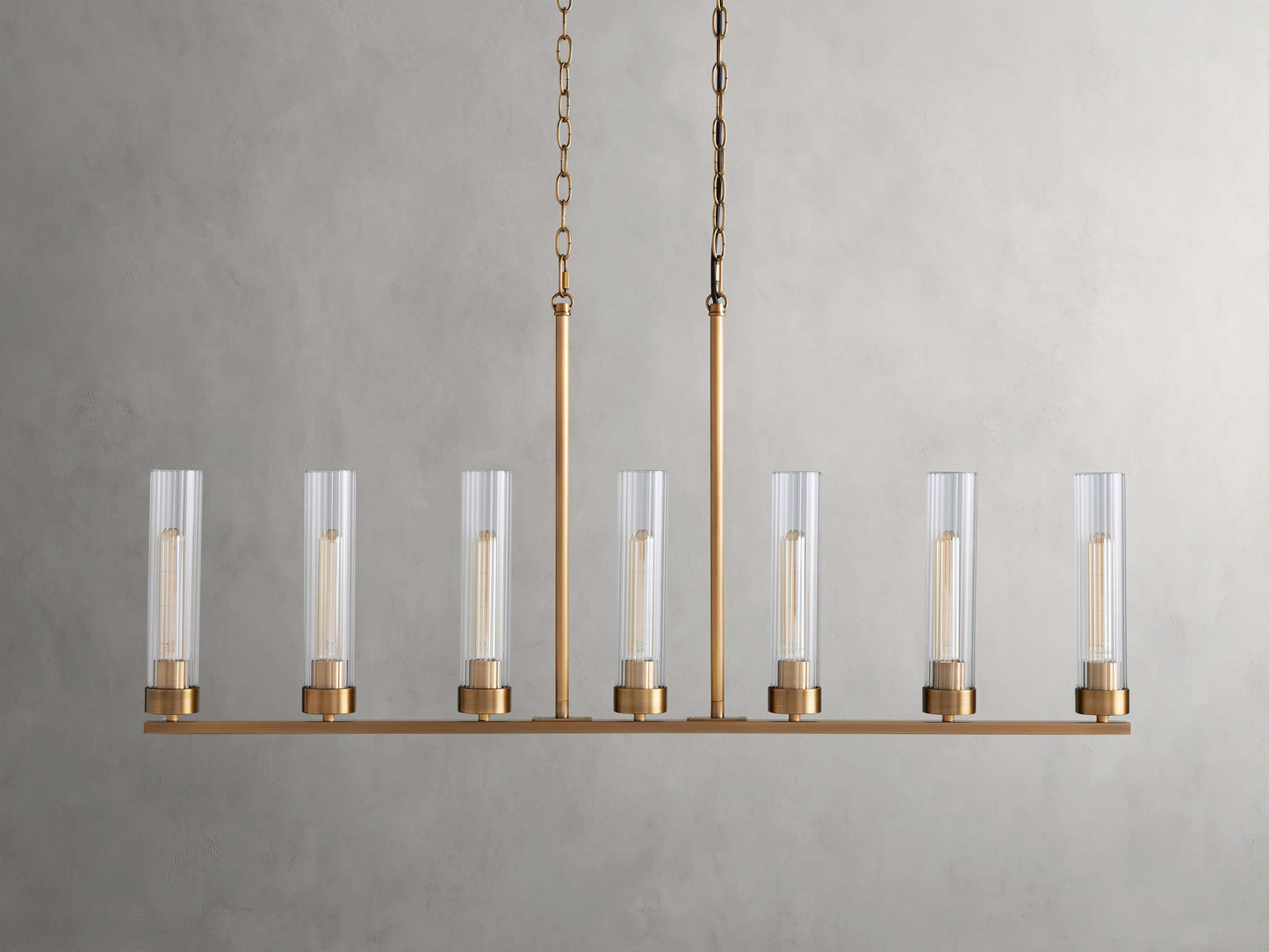 Andreas Modern Glass Linear Chandelier