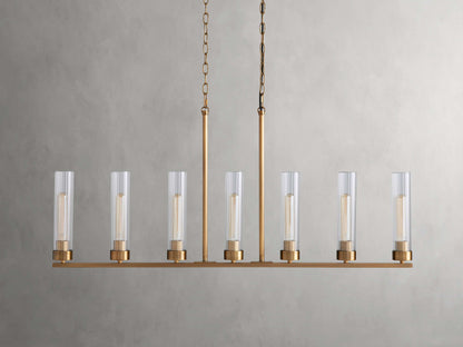 Andreas Modern Glass Linear Chandelier