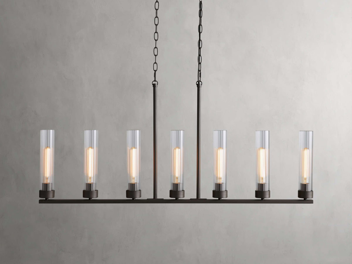 Andreas Modern Glass Linear Chandelier
