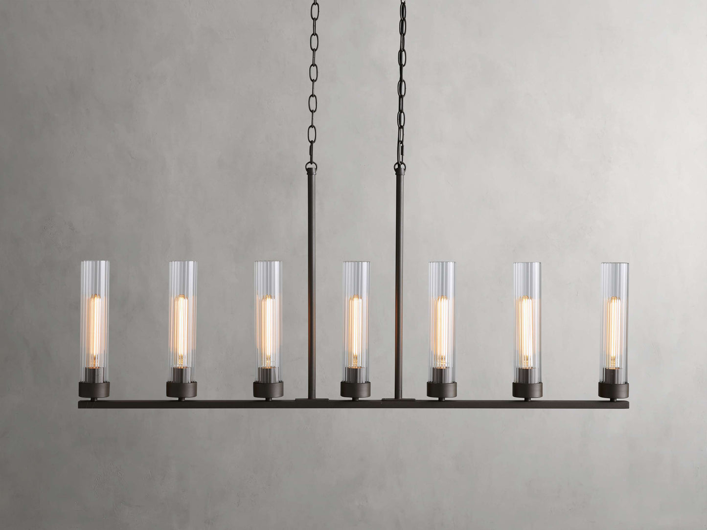 Andreas Modern Glass Linear Chandelier