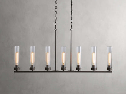 Andreas Modern Glass Linear Chandelier