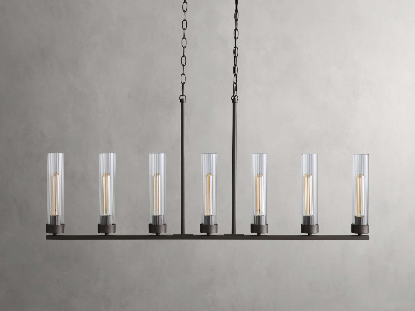 Andreas Modern Glass Linear Chandelier